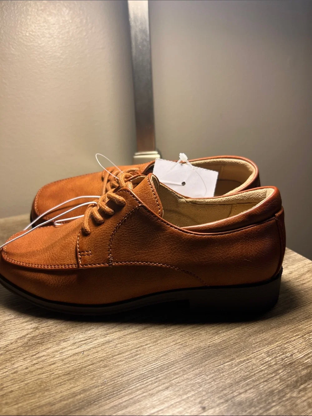 Reaction Kenneth Cole Boys' Lace-Up Dress Shoes in Cognac